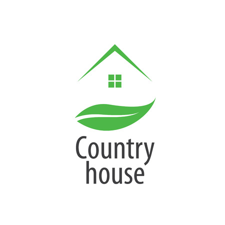 template design logo country house. Vector illustration of iconのイラスト素材