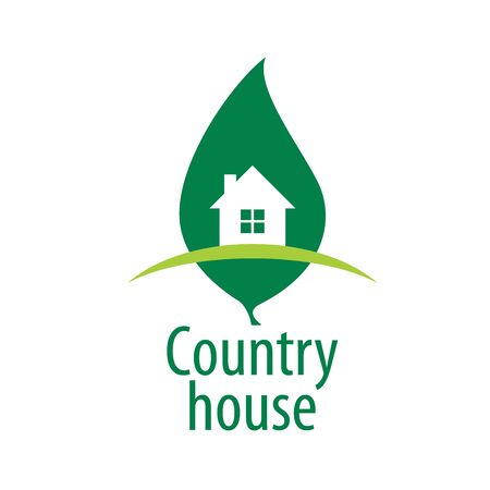 template design logo country house. Vector illustration of iconのイラスト素材