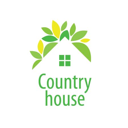 template design logo country house. Vector illustration of iconのイラスト素材