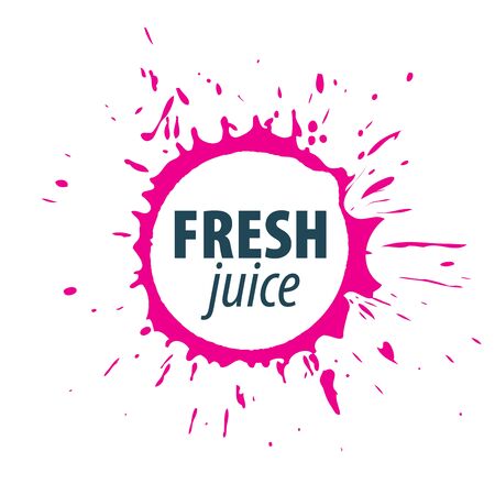 juice splash vector signのイラスト素材