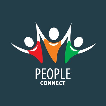 pattern design abstract logo people. Vector illustrationのイラスト素材