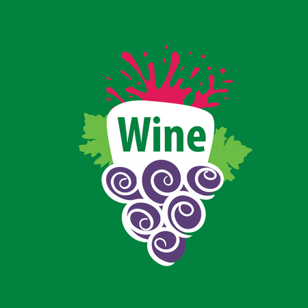bunch of grapes for wine logoのイラスト素材
