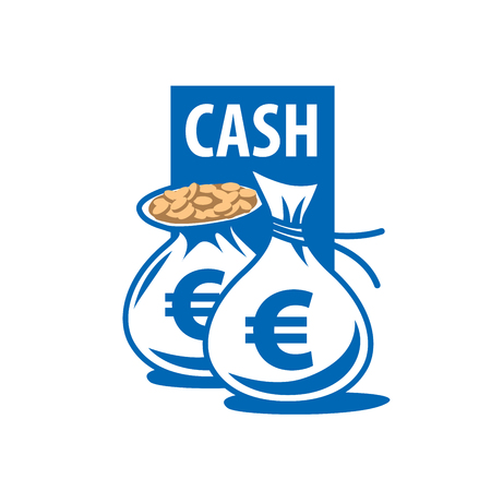 A bag of money vector icon. Business and finance. Euro signのイラスト素材