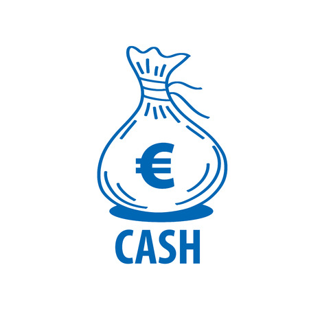 A bag of money vector icon. Business and finance. Euro signのイラスト素材