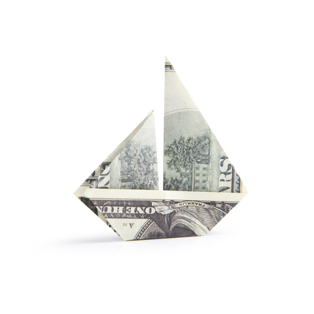 ship from banknotesの写真素材