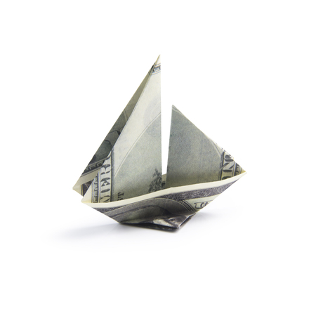 ship from banknotesの写真素材