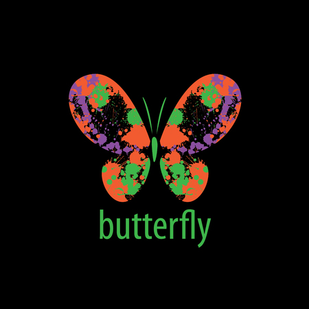 logo design pattern butterflies. Vector illustration iconのイラスト素材
