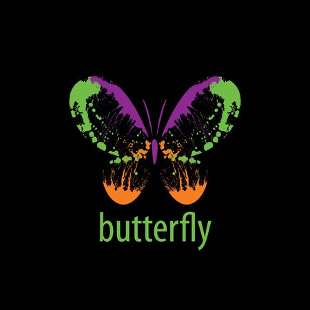 logo design pattern butterflies. Vector illustration iconのイラスト素材