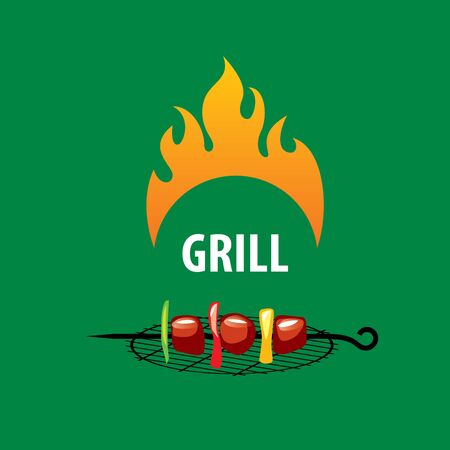 Barbecue party logoのイラスト素材