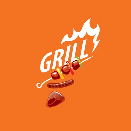 Barbecue party logoのイラスト素材
