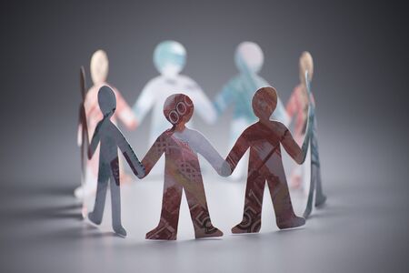 people origami banknotesの写真素材