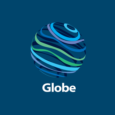 template logo design globe. Vector illustration iconのイラスト素材