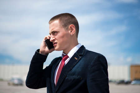 young businessman in suitの写真素材