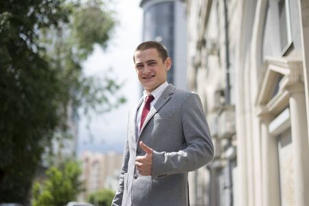 young businessman in suitの写真素材