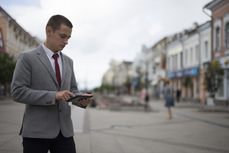 young businessman in suitの写真素材