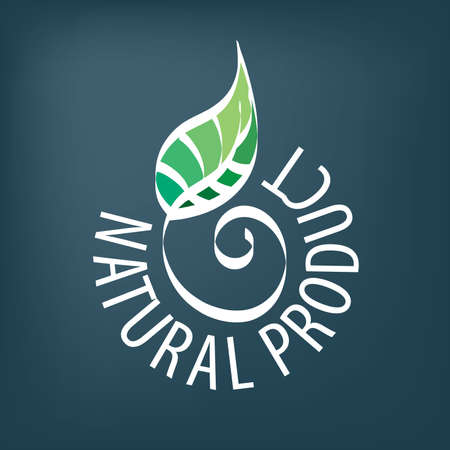 Natural product icon on blue background, vector illustration.のイラスト素材