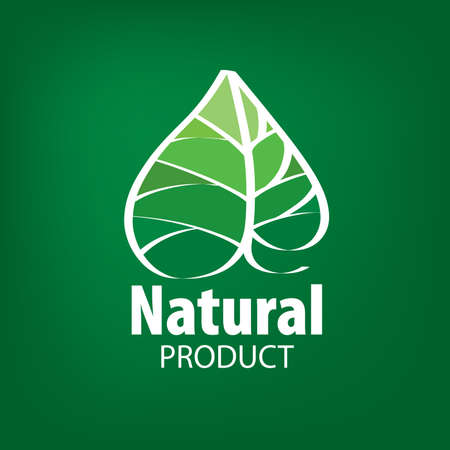 Natural product icon design vector template. Leaf iconのイラスト素材