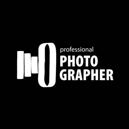 Vector logo for photographer. Illustration drawn cameraの写真素材
