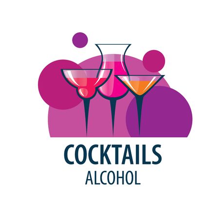 Alcoholic cocktails logoのイラスト素材