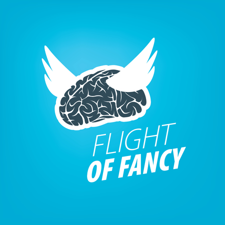 Brain with wings logo concept design.のイラスト素材