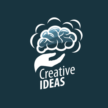 Brain creative ideas logo concept design template.のイラスト素材