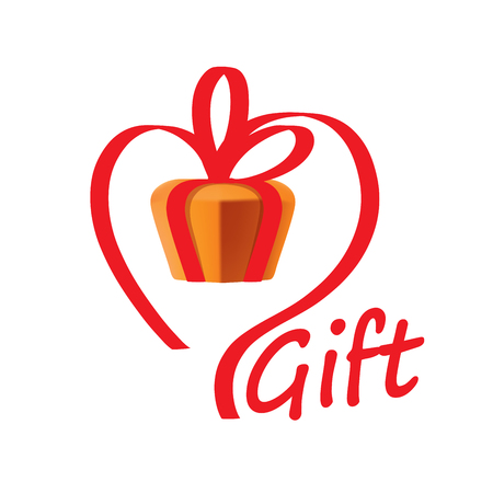Gift box with ribbon Vector illustration.のイラスト素材