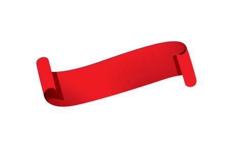 Vector red ribbon. Design element. Illustration of flagのイラスト素材