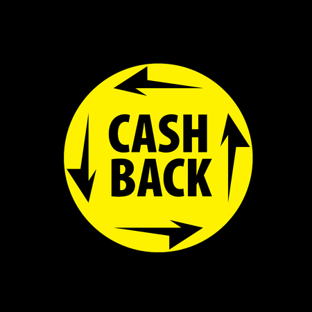 Isolated sticker, labels, emblem Cash Back. Template vector illustrationのイラスト素材