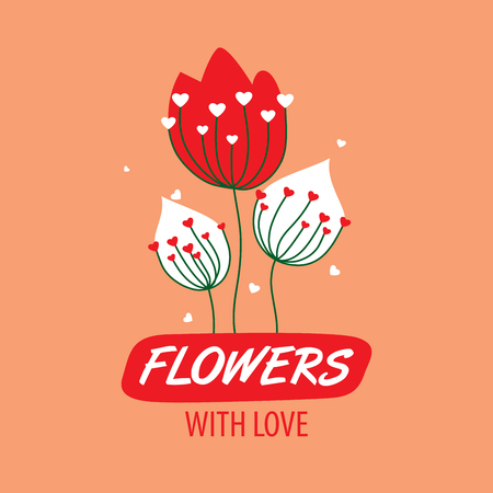 flower vector logoのイラスト素材