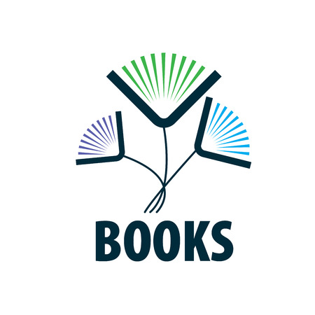 Abstract logo of books and knowledge. Illustration, vector templateのイラスト素材