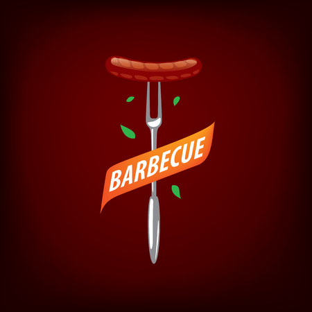 Barbecue party signのイラスト素材
