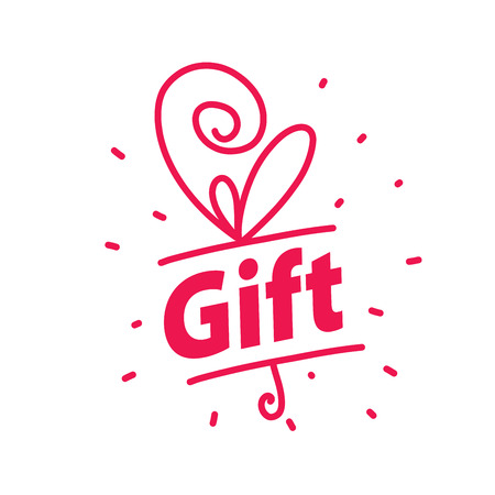 Vector icon gift illustration on white background.のイラスト素材