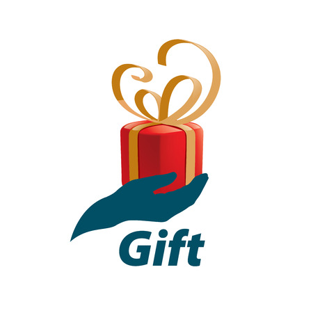 Vector logo box with gifts.のイラスト素材