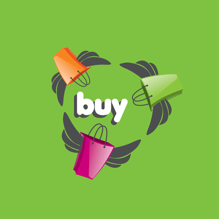 Vector logo template for shopping. Concepts and ideasのイラスト素材