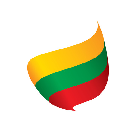Lithuania flag,  illustration on a white background.のイラスト素材