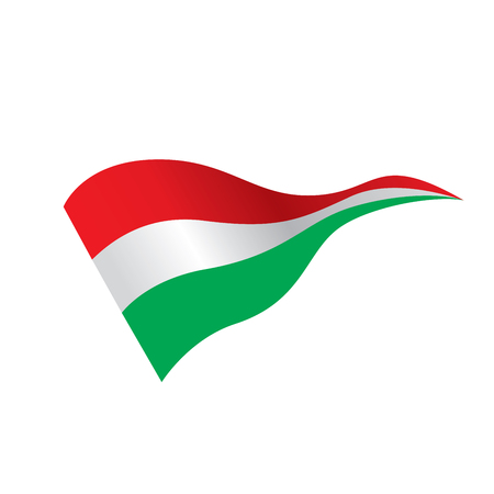 Hungary flag, vector illustration on a white background.のイラスト素材