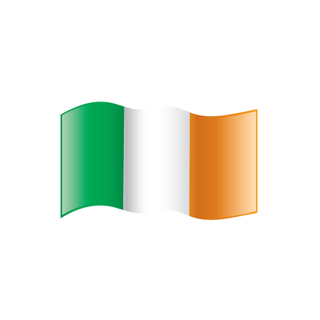 Ireland flag, vector illustration on a white backgroundのイラスト素材
