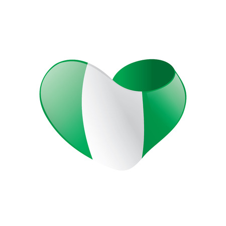 Nigeria flag, vector illustrationのイラスト素材