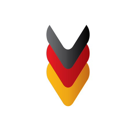 Germany flag, vector illustration on a white backgroundのイラスト素材