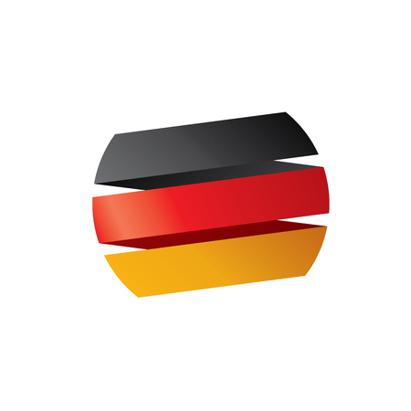 Germany flag, vector illustration on a white backgroundのイラスト素材
