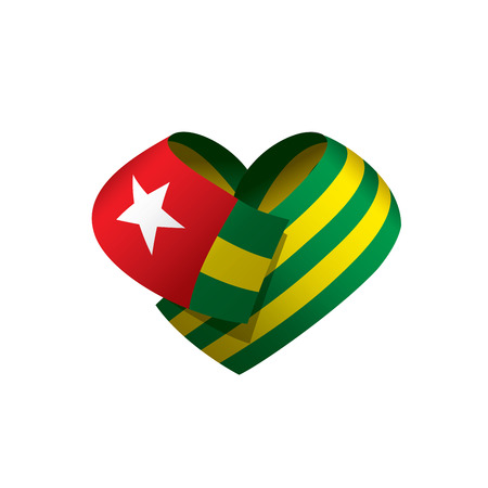 togo flag, vector illustration on a white backgroundのイラスト素材