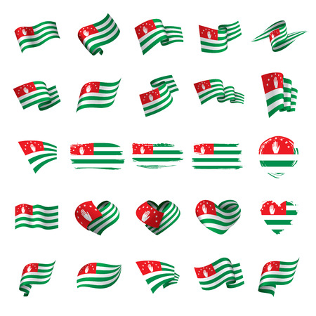 Abkhazia flag, vector illustrationのイラスト素材