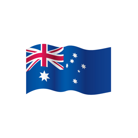 Australia flag, vector illustration on a white backgroundのイラスト素材