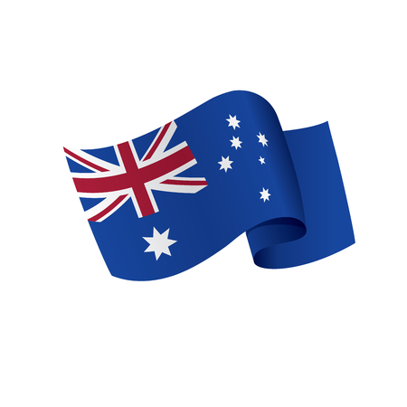Australia flag, vector illustration on a white backgroundのイラスト素材