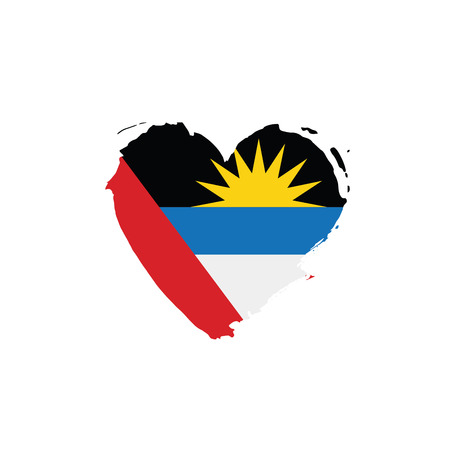 Antigua and Barbuda flag, vector illustration on a white backgroundのイラスト素材