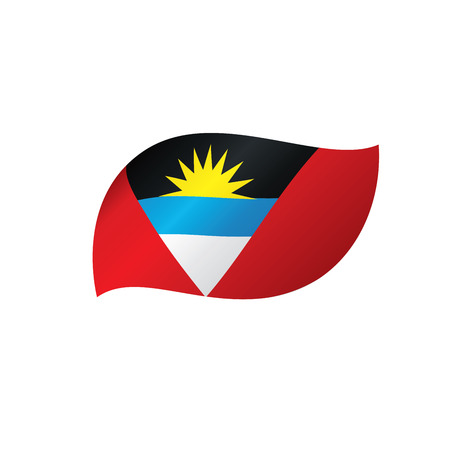 Antigua and Barbuda flag, vector illustration on a white backgroundのイラスト素材