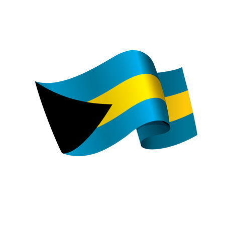 Bahamas flag, vector illustrationのイラスト素材
