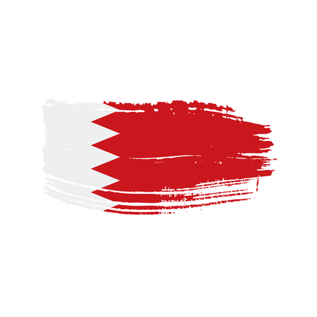 Bahrain flag vector illustrationのイラスト素材