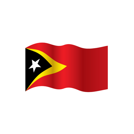 east timor flag, vector illustration on a white backgroundのイラスト素材