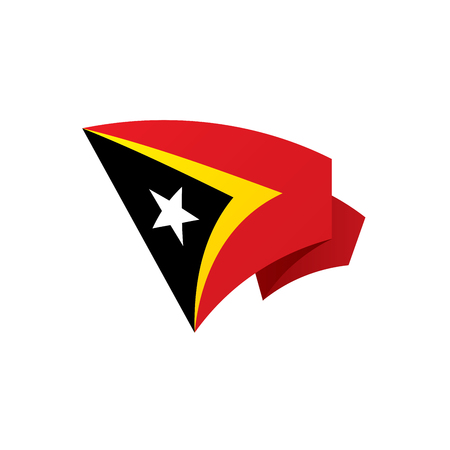 east timor flag, vector illustration on a white backgroundのイラスト素材